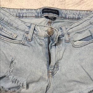 Aeropostale Light Blue High-Rise Distressed Jeans